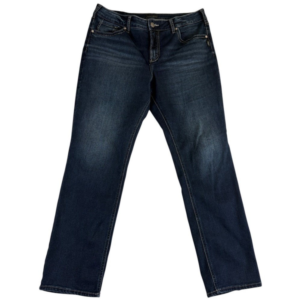 Silver Jeans Co. Avery Straight Jeans Women 36x31 (37x30.5) Blue Denim High Rise